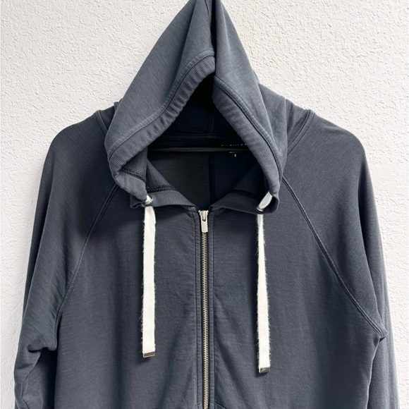 Athleta- Heathered Black lightweight Zipper Hoodie Overdized Woman SM - Picture 3 of 7